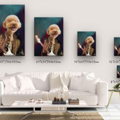 music icons hendrix dog canvas size comparison