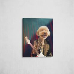 music icons hendrix dog front view angled wall