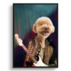 music icons hendrix dog print front view white