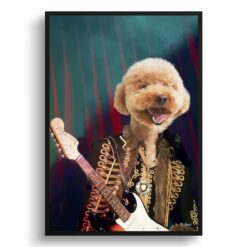 Hendrix Custom Dog Portrait Painting -  Framed & Un-framed Pet print from photo