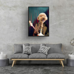 music icons hendrix dog print living room