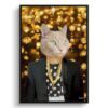 music icons jay z cat print front view white
