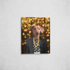 music icons jay z dog front view angled wall