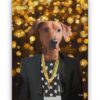 music icons jay z dog front view white