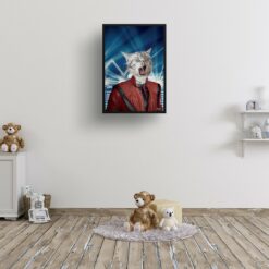 music icons michael jackson cat print kids room