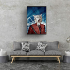 music icons michael jackson cat print living room