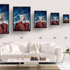 music icons michael jackson cat print size comparison