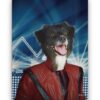 music icons michael jackson dog front view white