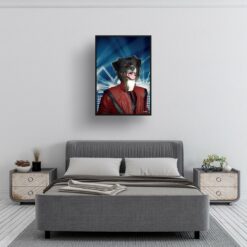 music icons michael jackson dog print bedroom