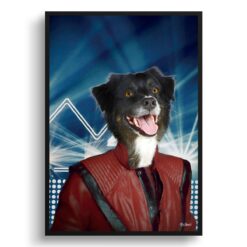 Michael Jackson Custom Dog Portrait Painting -  Framed & Un-framed Pet print from photo