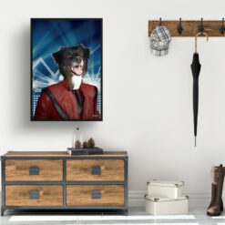 music icons michael jackson dog print hall