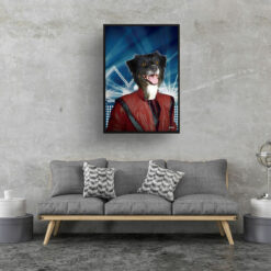 music icons michael jackson dog print living room