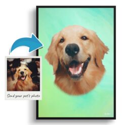 photo to classic dog portrait print lagoon