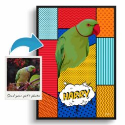 photo to pop art bird portrait print patchwork