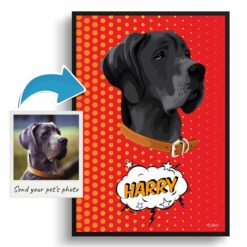 photo to pop art dog portrait print dash