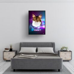 Fever Custom Retro Arcade Style Cat Portrait - Framed & Un-framed Pet illustration print from photo 13 retro arcade pet portrait cat fever print bedroom