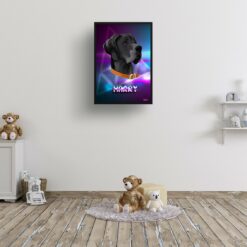 retro arcade pet portrait dog fever print kids room