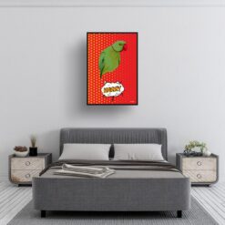 Dash Custom Pop Art Style Bird Portrait - Framed & Un-framed Pet illustration print from photo 13 retro pop art pet portrait bird dash print bedroom
