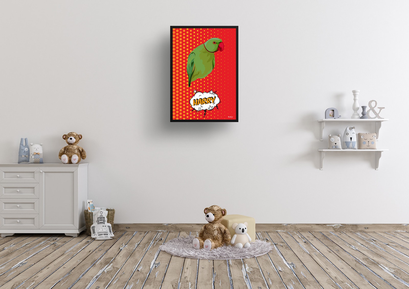 Dash Custom Pop Art Style Bird Portrait - Framed & Un-framed Pet illustration print from photo 8 Dash Custom Pop Art Style Bird Portrait - Framed & Un-framed Pet illustration print from photo - Image 6