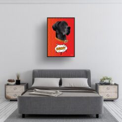 retro pop art pet portrait dog dash print bedroom