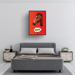 Dash Custom Pop Art Style Horse Portrait - Framed & Un-framed Pet illustration print from photo 13 retro pop art pet portrait horse dash print bedroom