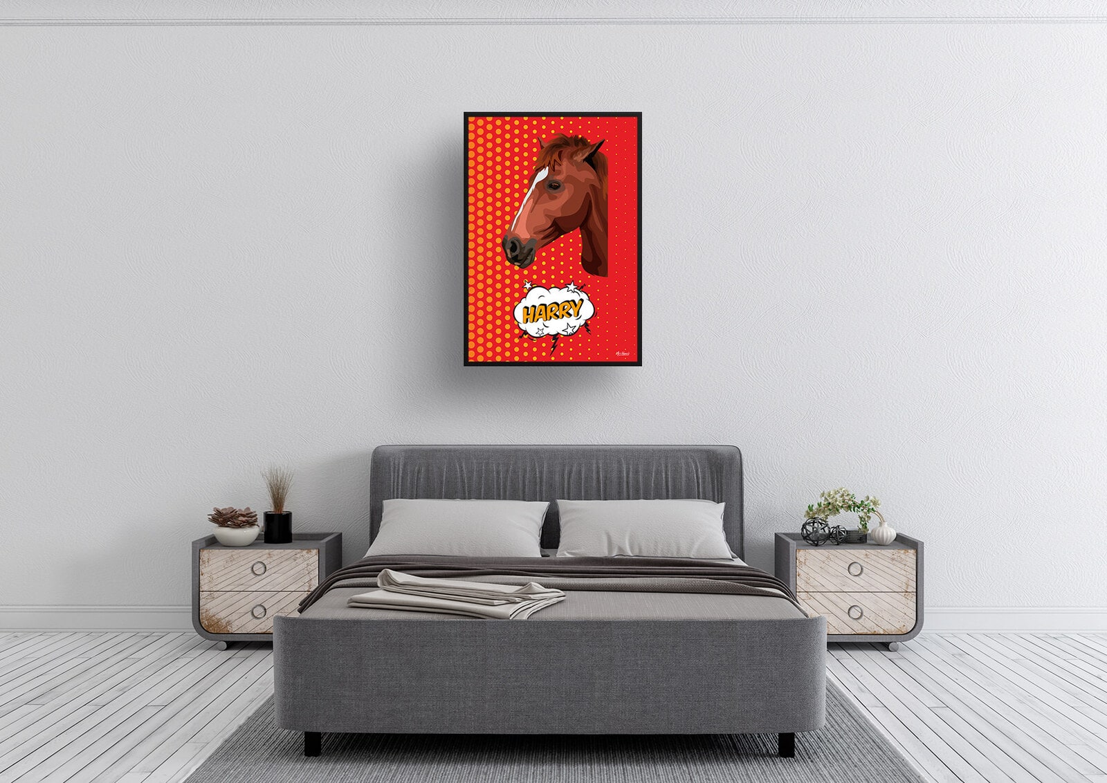 Dash Custom Pop Art Style Horse Portrait - Framed & Un-framed Pet illustration print from photo 5 Dash Custom Pop Art Style Horse Portrait - Framed & Un-framed Pet illustration print from photo - Image 3