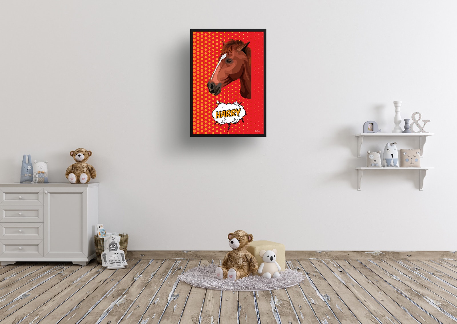 Dash Custom Pop Art Style Horse Portrait - Framed & Un-framed Pet illustration print from photo 8 Dash Custom Pop Art Style Horse Portrait - Framed & Un-framed Pet illustration print from photo - Image 6