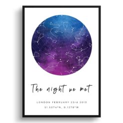 starmaps white background sky inside blue purple handwritten print front view white