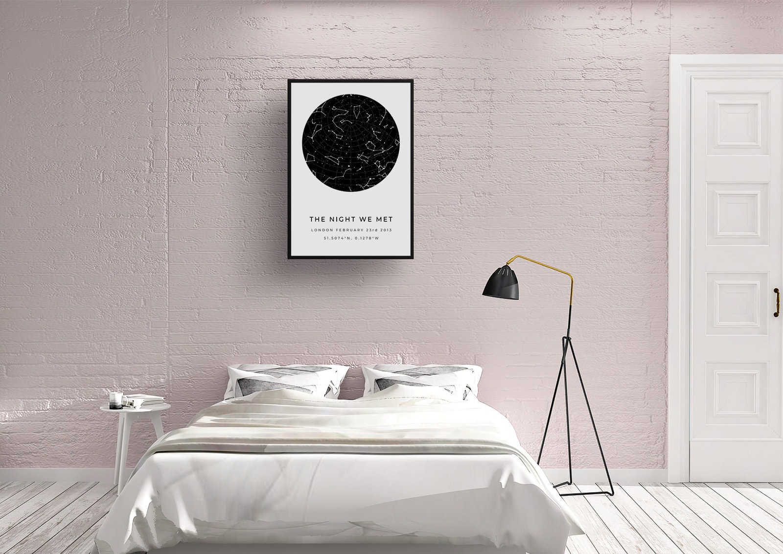 Classic White Background Custom Star Map - Personalized Constellation Map Print Framed & Unframed Wall Art 10 Classic White Background Custom Star Map - Personalized Constellation Map Print Framed & Unframed Wall Art - Image 8