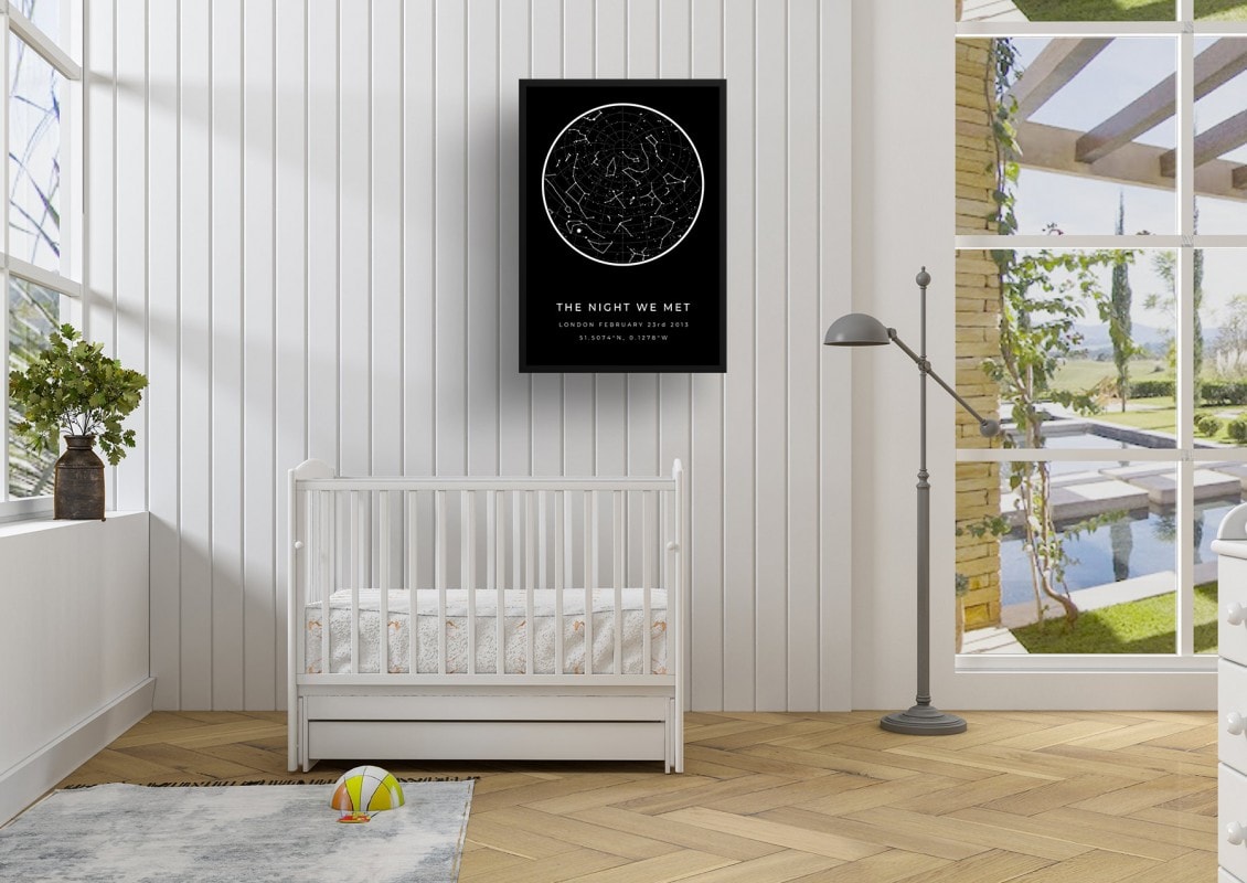 Custom White On Pink Star Map Phone Case - Personalized Constellation Map 13 starmaps white text solid colour black print kids room