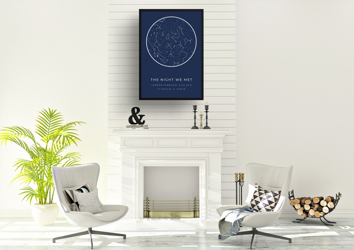 Custom White On Pink Star Map Phone Case - Personalized Constellation Map 12 starmaps white text solid colour navy print office