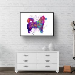 watercolour splash dogs alaskan malamute print landscape framed art print 40x28 hall