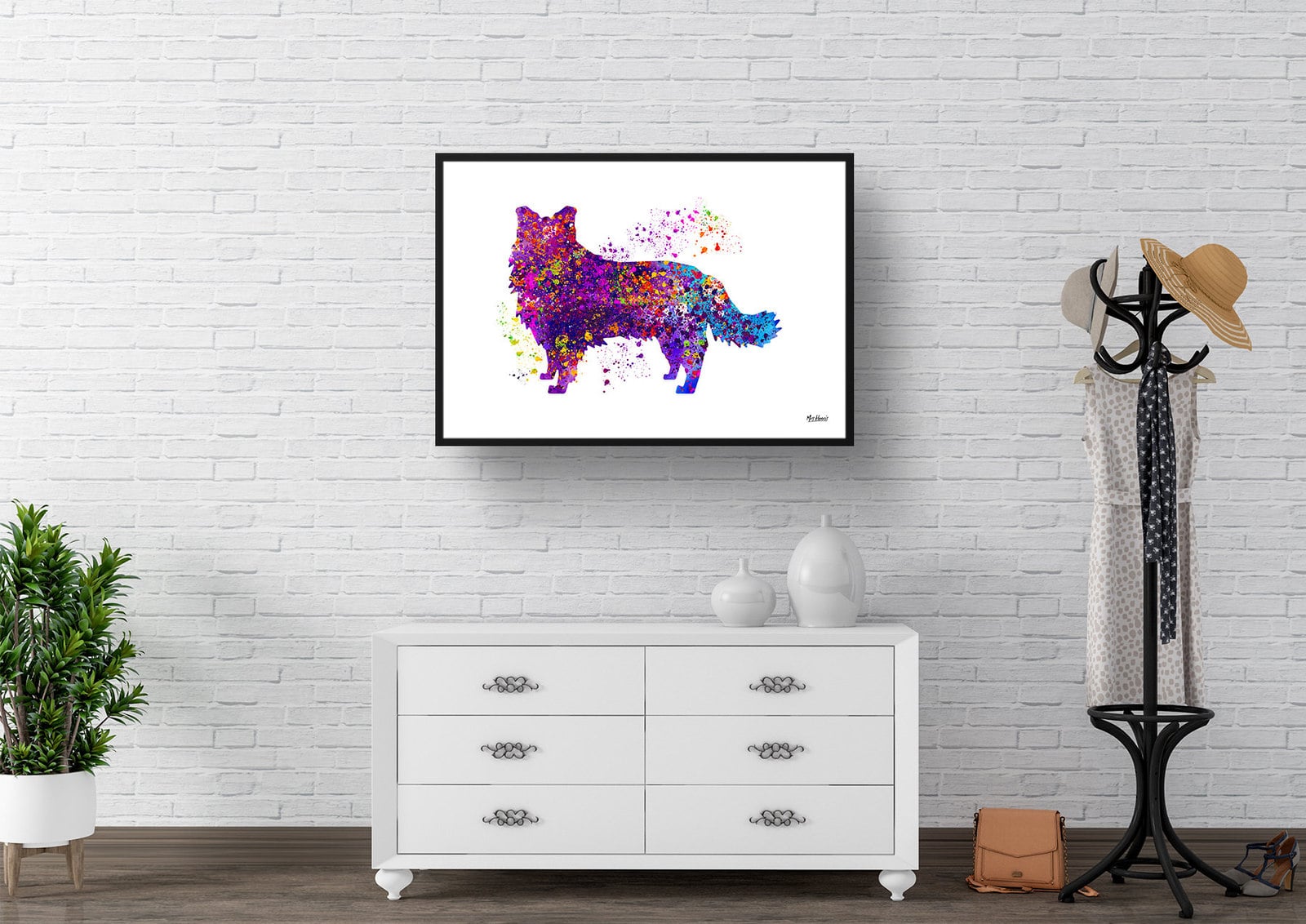Border Collie Watercolour Splash Print - Dog Inspired Framed & Unframed Wall Art 4 Border Collie Watercolour Splash Print - Dog Inspired Framed & Unframed Wall Art - Image 3