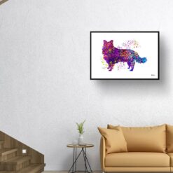 Border Collie Watercolour Splash Print - Dog Inspired Framed & Unframed Wall Art 10 watercolour splash dogs border collie print landscape framed art print 40x28 living room