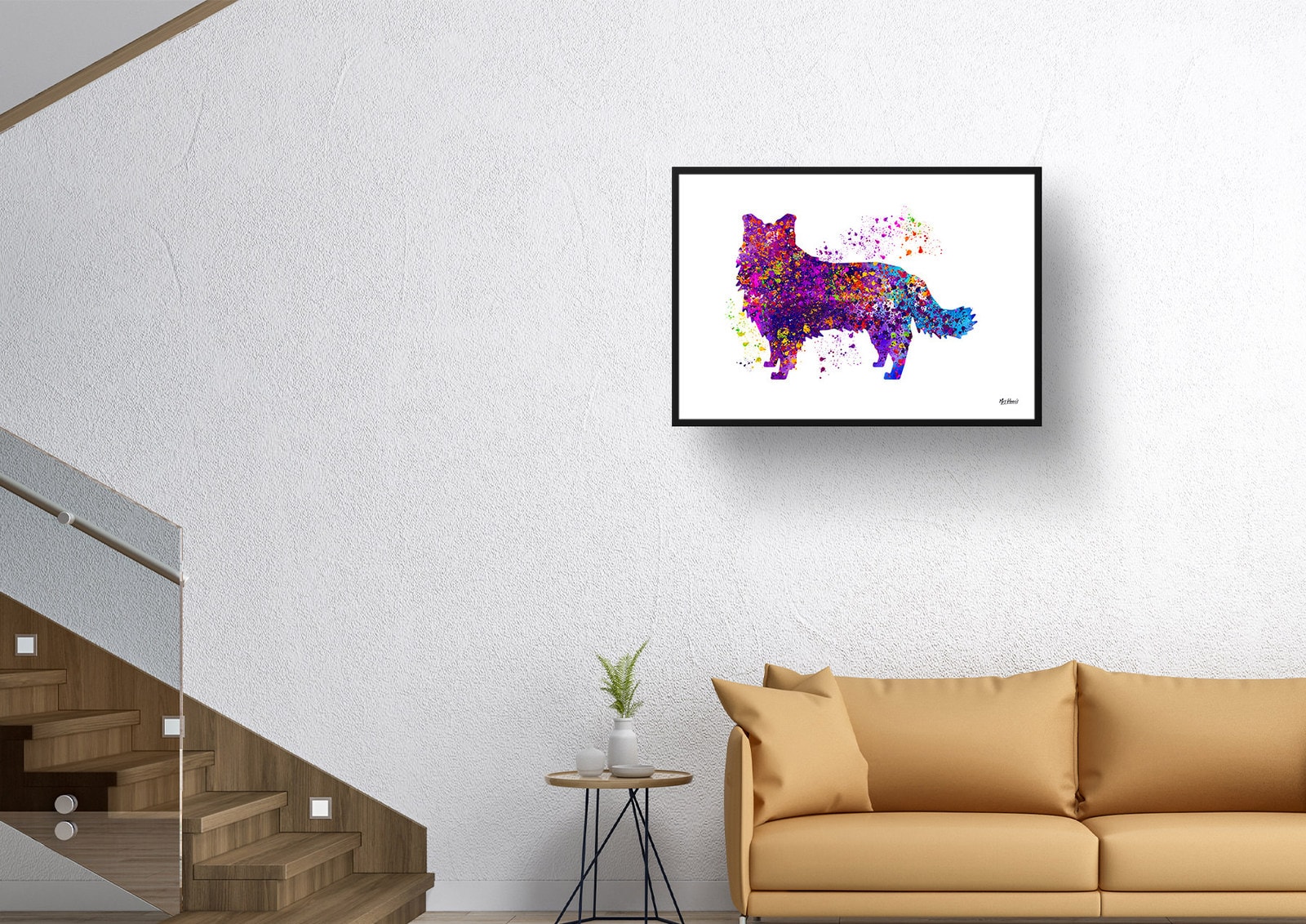 Border Collie Watercolour Splash Print - Dog Inspired Framed & Unframed Wall Art 5 Border Collie Watercolour Splash Print - Dog Inspired Framed & Unframed Wall Art - Image 4