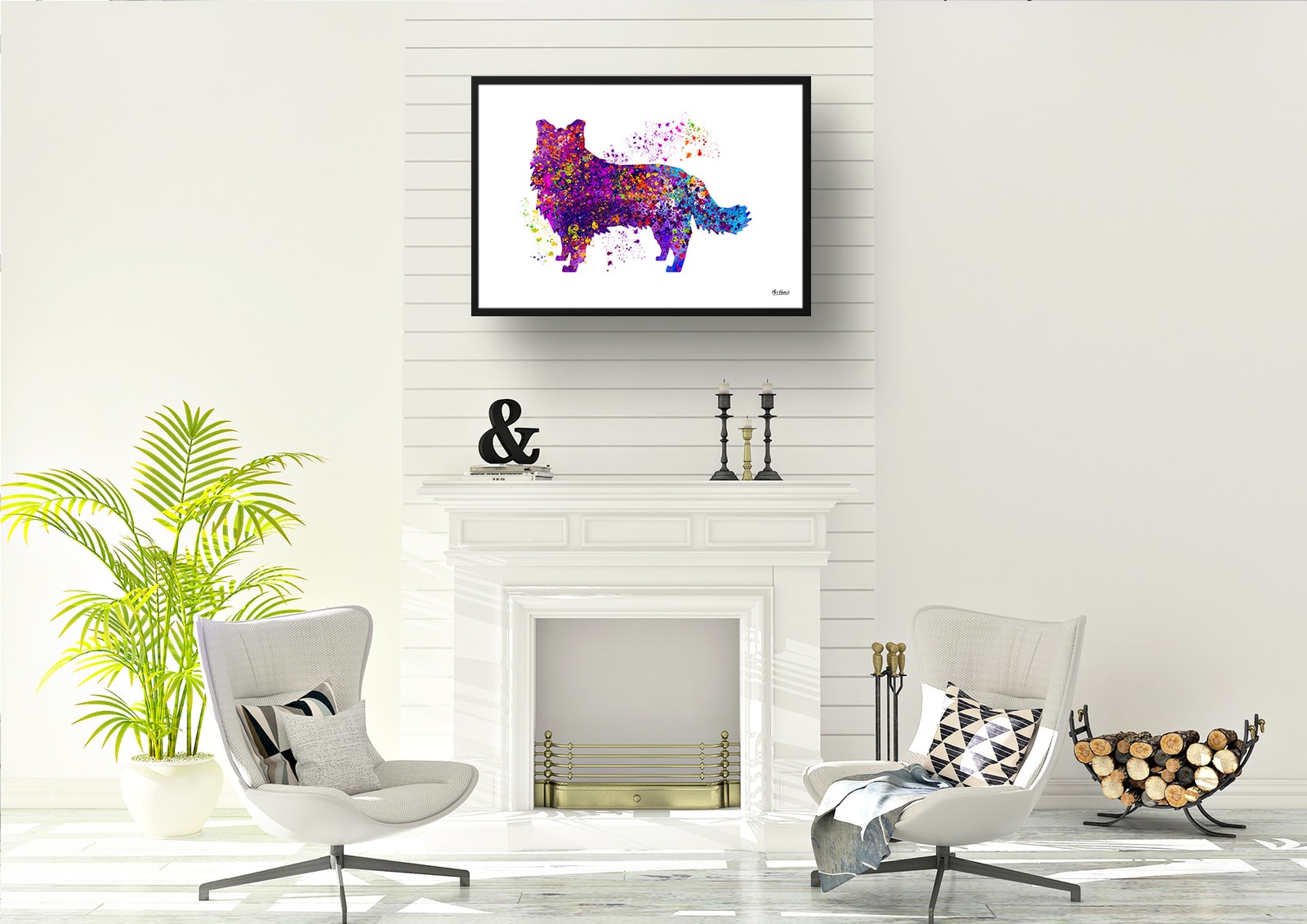 Border Collie Watercolour Splash Print - Dog Inspired Framed & Unframed Wall Art 6 Border Collie Watercolour Splash Print - Dog Inspired Framed & Unframed Wall Art - Image 5