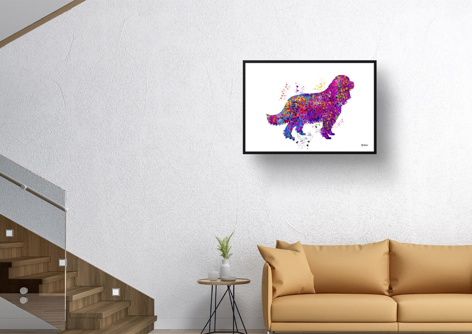 Cavalier King Charles Spaniel Watercolour Splash Print - Dog Inspired Framed & Unframed Wall Art 5 Cavalier King Charles Spaniel Watercolour Splash Print - Dog Inspired Framed & Unframed Wall Art - Image 4