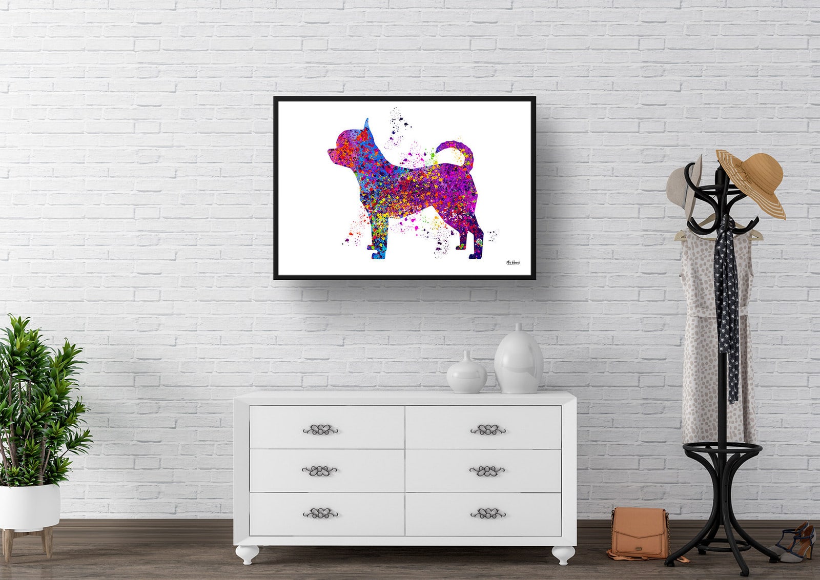 Chihuahua Watercolour Splash Print - Dog Inspired Framed & Unframed Wall Art 4 Chihuahua Watercolour Splash Print - Dog Inspired Framed & Unframed Wall Art - Image 3