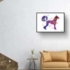 Chinese Crested Dog Watercolour Splash Print - Dog Inspired Framed & Unframed Wall Art 9 watercolour splash dogs chinese crested dog print landscape framed art print 40x28 living room