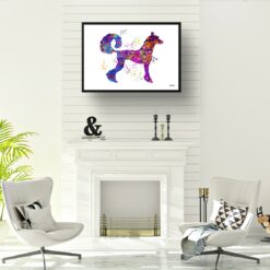 Chinese Crested Dog Watercolour Splash Print - Dog Inspired Framed & Unframed Wall Art 10 watercolour splash dogs chinese crested dog print landscape framed art print a4 office