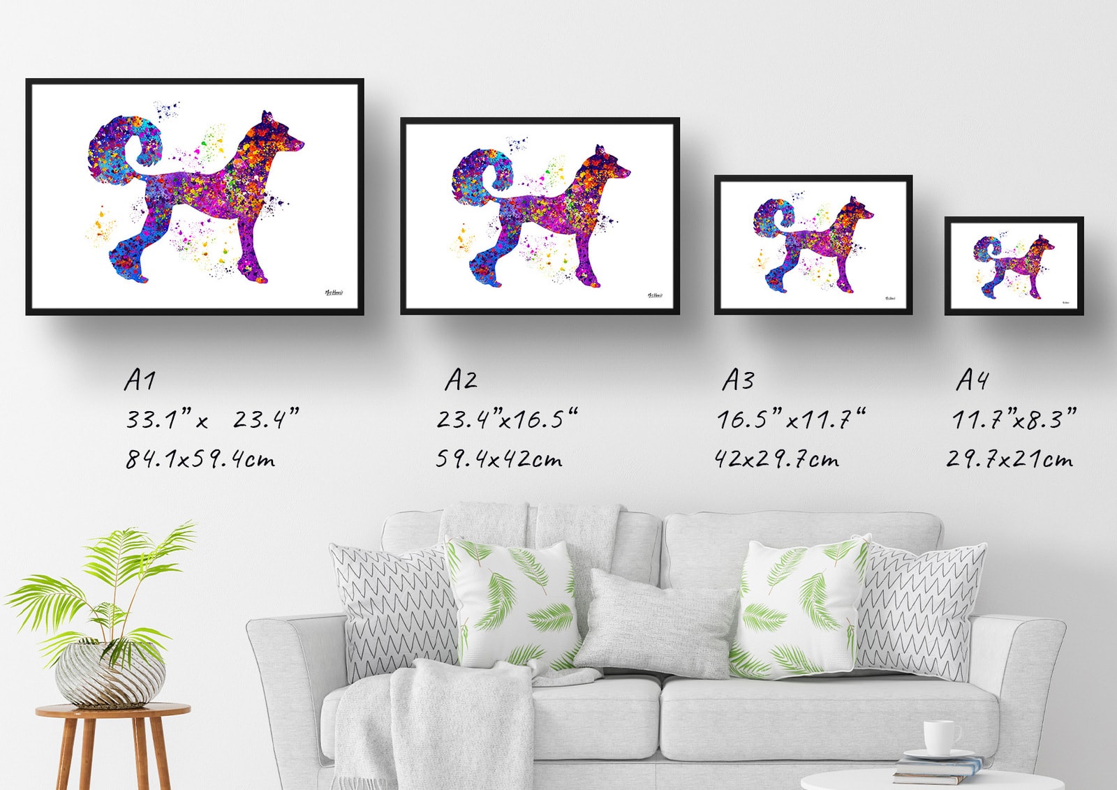 Chinese Crested Dog Watercolour Splash Print - Dog Inspired Framed & Unframed Wall Art 6 Chinese Crested Dog Watercolour Splash Print - Dog Inspired Framed & Unframed Wall Art - Image 6