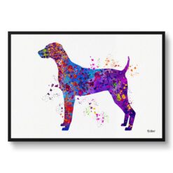 German Shorthaired Pointer Watercolour Splash Print - Dog Inspired Framed & Unframed Wall Art