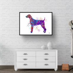 German Shorthaired Pointer Watercolour Splash Print - Dog Inspired Framed & Unframed Wall Art 8 watercolour splash dogs german shorthaired pointer print landscape framed art print 40x28 hall