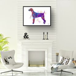 German Shorthaired Pointer Watercolour Splash Print - Dog Inspired Framed & Unframed Wall Art 10 watercolour splash dogs german shorthaired pointer print landscape framed art print a4 office