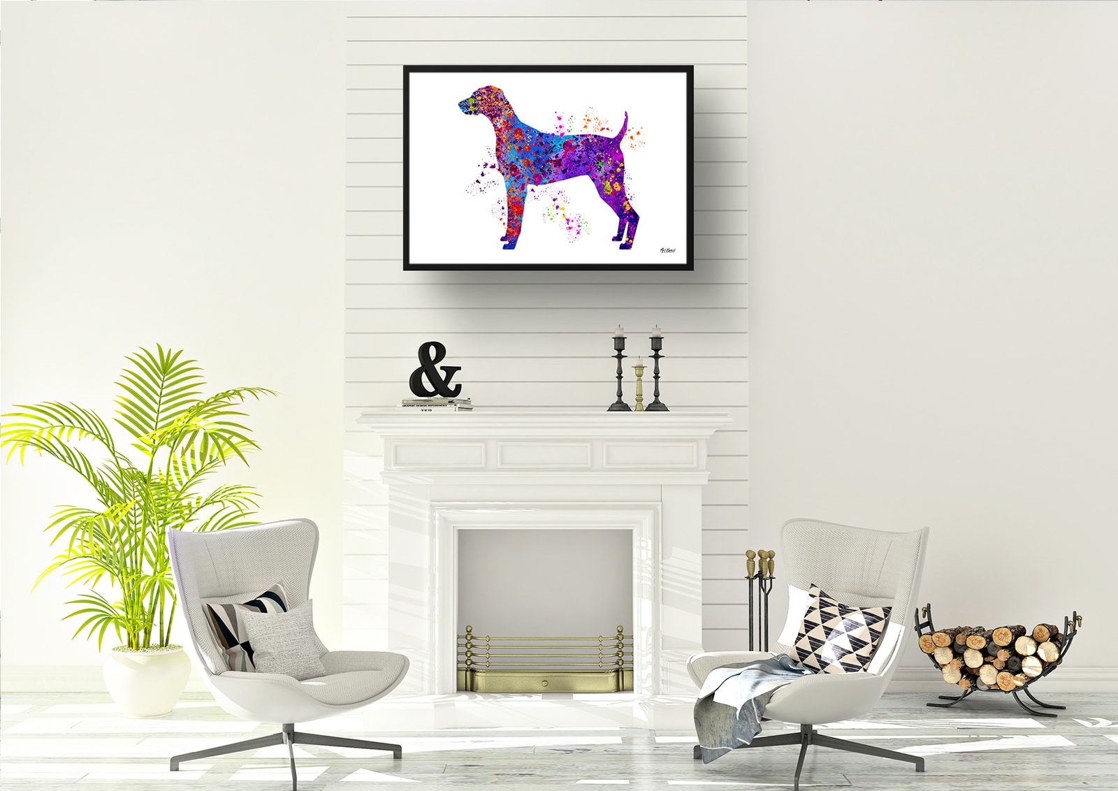 German Shorthaired Pointer Watercolour Splash Print - Dog Inspired Framed & Unframed Wall Art 5 German Shorthaired Pointer Watercolour Splash Print - Dog Inspired Framed & Unframed Wall Art - Image 5