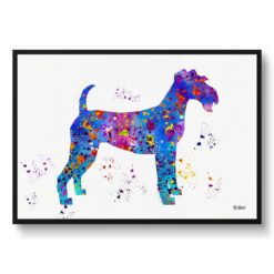 Irish Terrier Watercolour Splash Print - Dog Inspired Framed & Unframed Wall Art