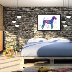 Irish Terrier Watercolour Splash Print - Dog Inspired Framed & Unframed Wall Art 7 watercolour splash dogs irish terrier print landscape framed art print 40x28 bedroom