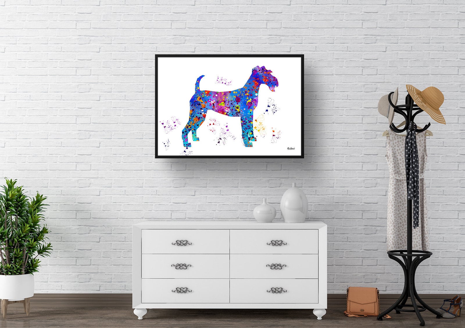 Irish Terrier Watercolour Splash Print - Dog Inspired Framed & Unframed Wall Art 3 Irish Terrier Watercolour Splash Print - Dog Inspired Framed & Unframed Wall Art - Image 3