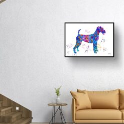 Irish Terrier Watercolour Splash Print - Dog Inspired Framed & Unframed Wall Art 9 watercolour splash dogs irish terrier print landscape framed art print 40x28 living room