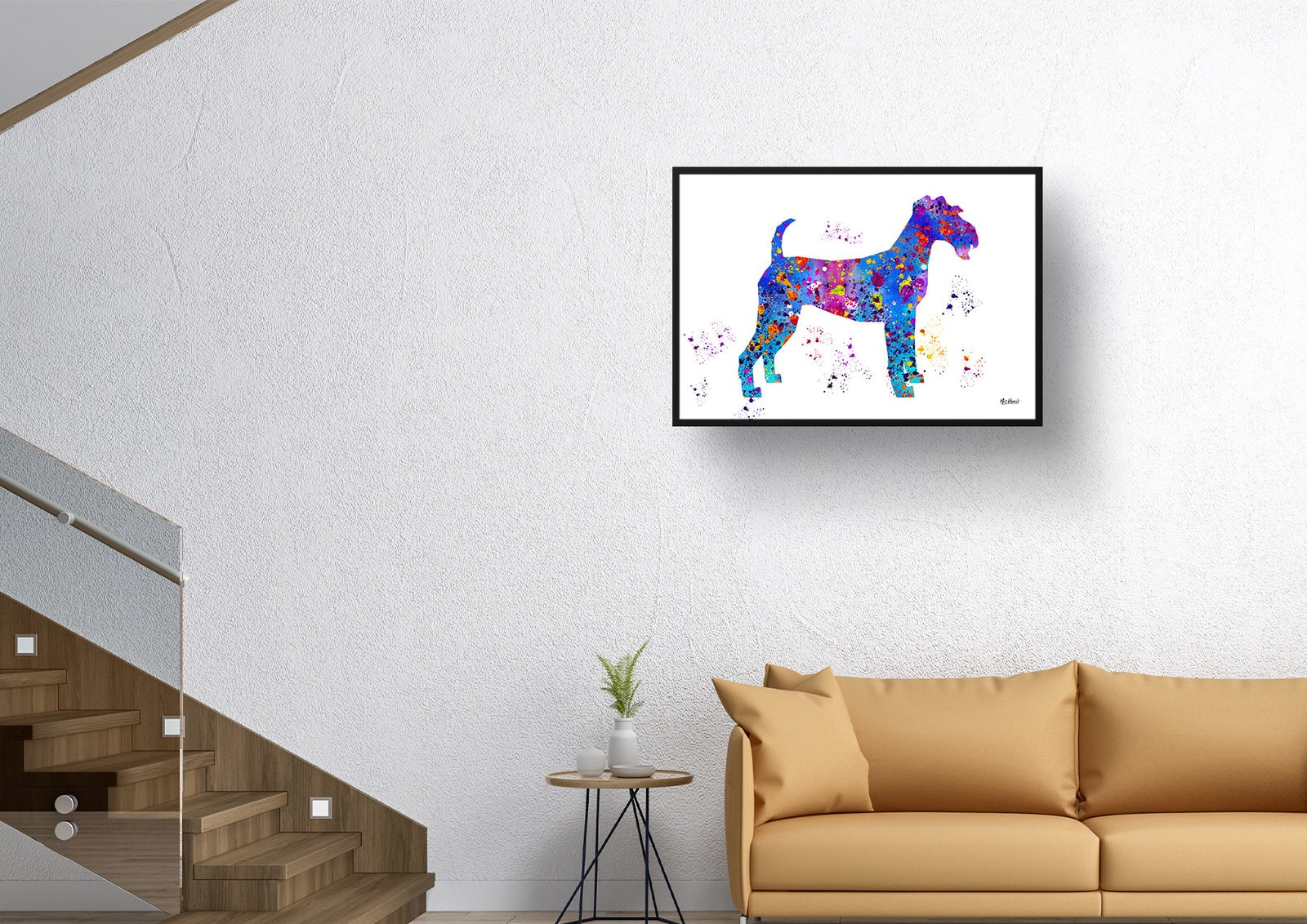 Irish Terrier Watercolour Splash Print - Dog Inspired Framed & Unframed Wall Art 4 Irish Terrier Watercolour Splash Print - Dog Inspired Framed & Unframed Wall Art - Image 4